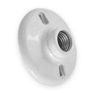 Plafón de loza blanco