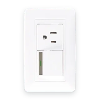 Toma con interruptor de sobreponer en blanco